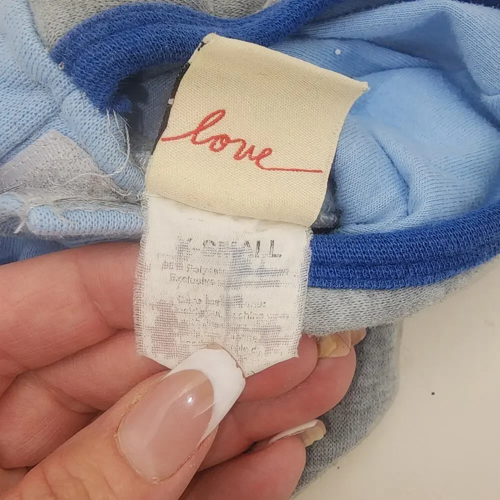 Dog sweatshirt XS Grey Blue Love hoodie